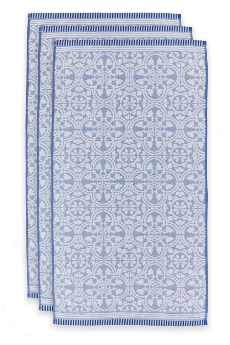 Pip Studio Badhanddoek Set/3 Tile De Pip Blauw 55X100 Cm Sale