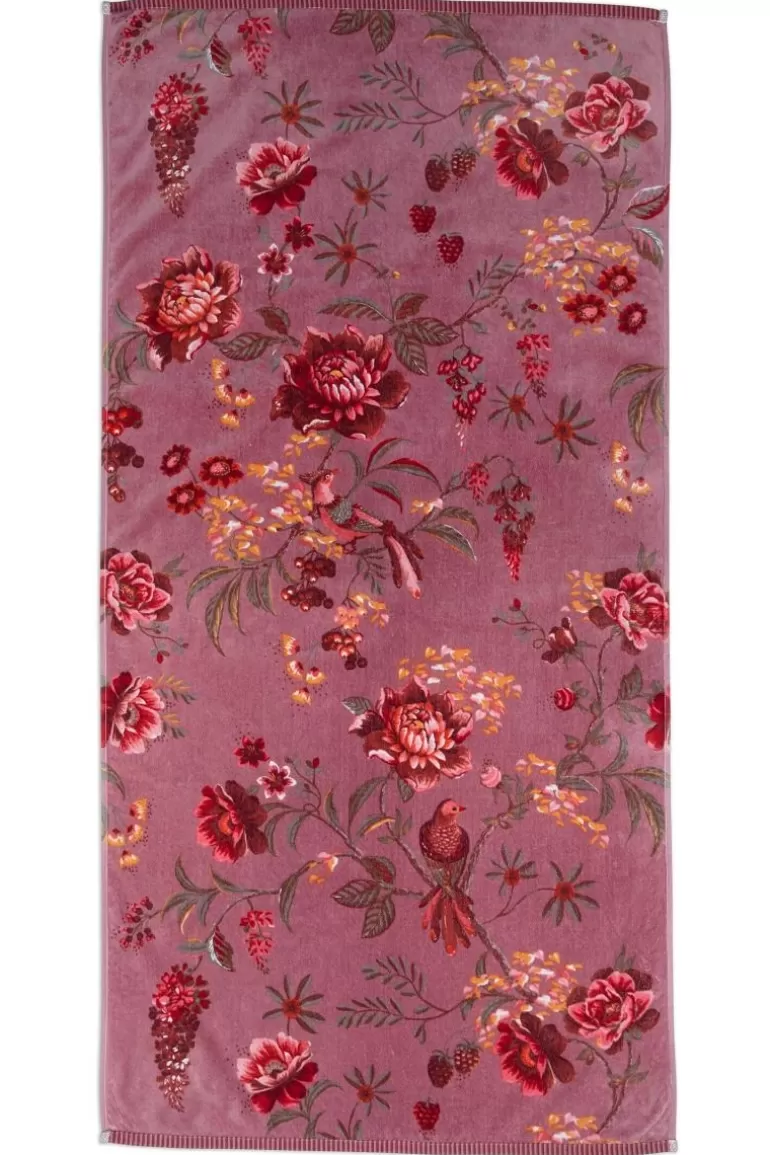 Pip Studio Grote Handdoek Secret Garden Mauve 70X140Cm Paars Online