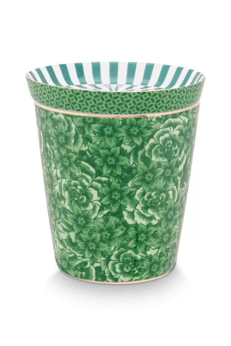 Pip Studio Royal Stripes Mok Bloemen & Theetip Groen Best Sale