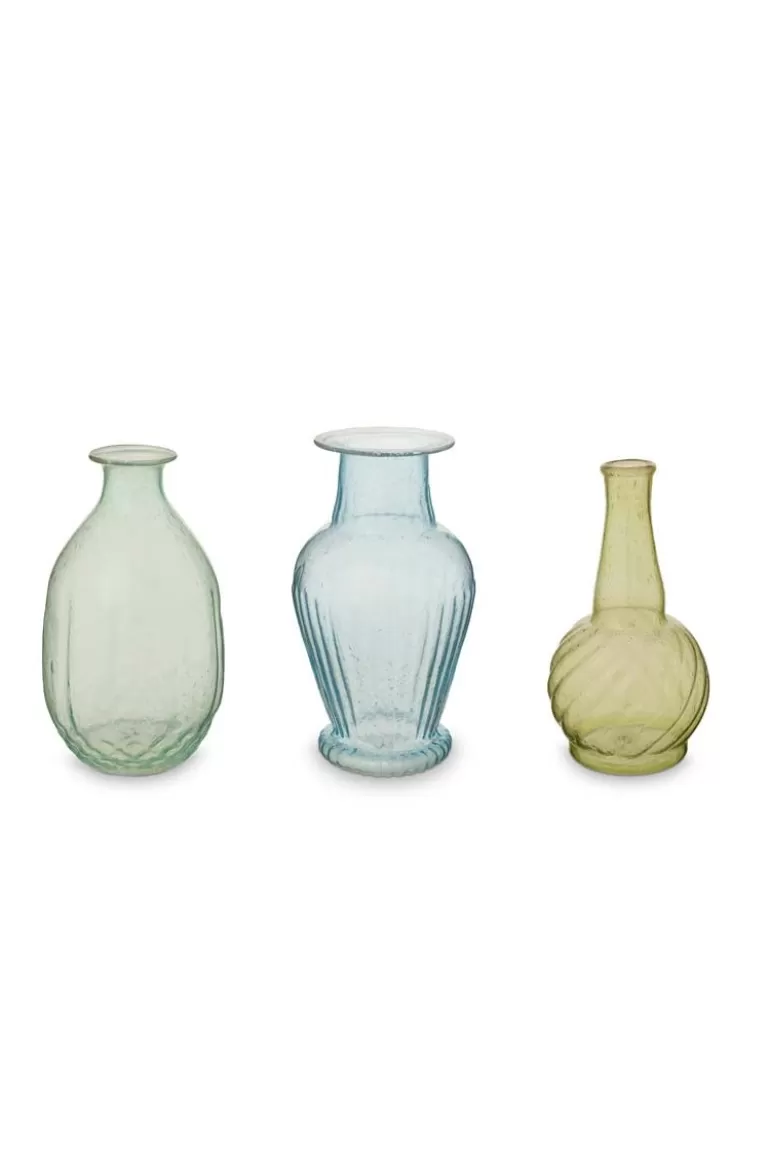 Pip Studio Set/3 Vazen Glas M Groen New