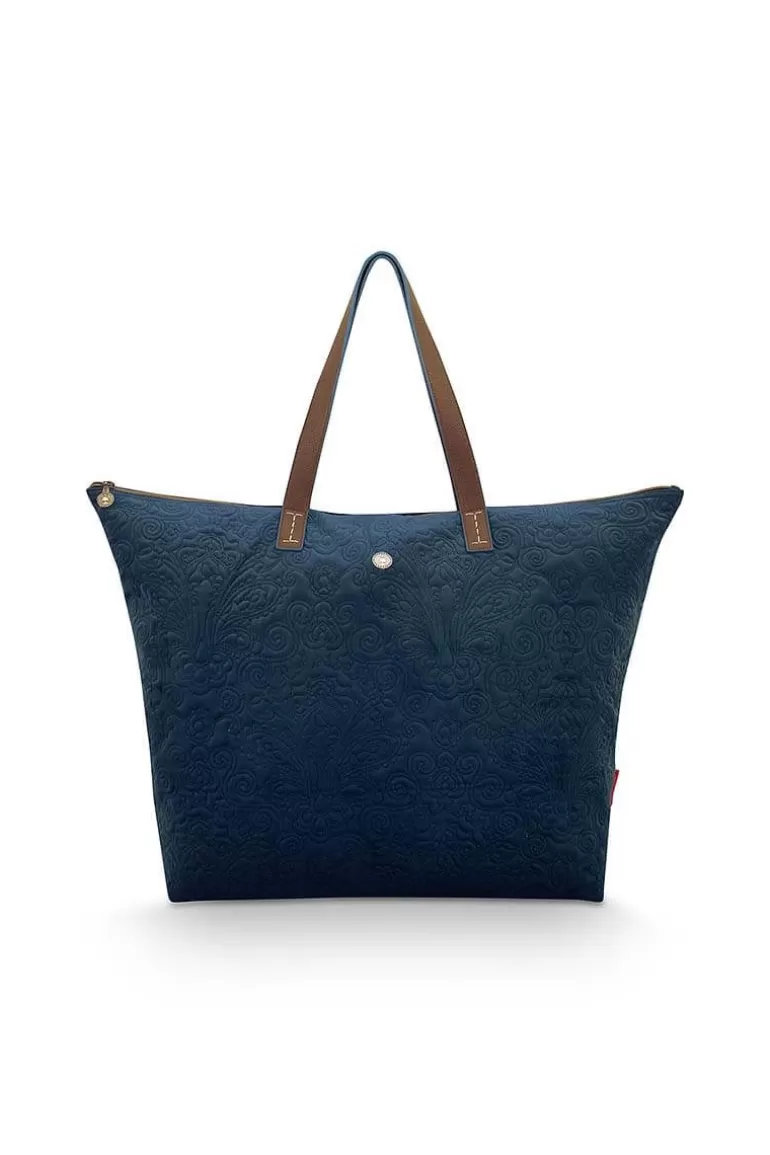 Pip Studio Tote Bag Velvet Quiltey Days Blauw Discount