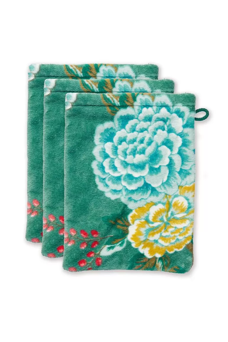 Pip Studio Washandje Set/3 Good Evening 16X22 Cm Groen Cheap